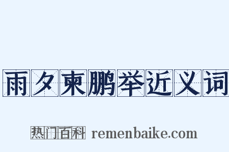 雨夕柬鹏举近义词是什么意思的图片